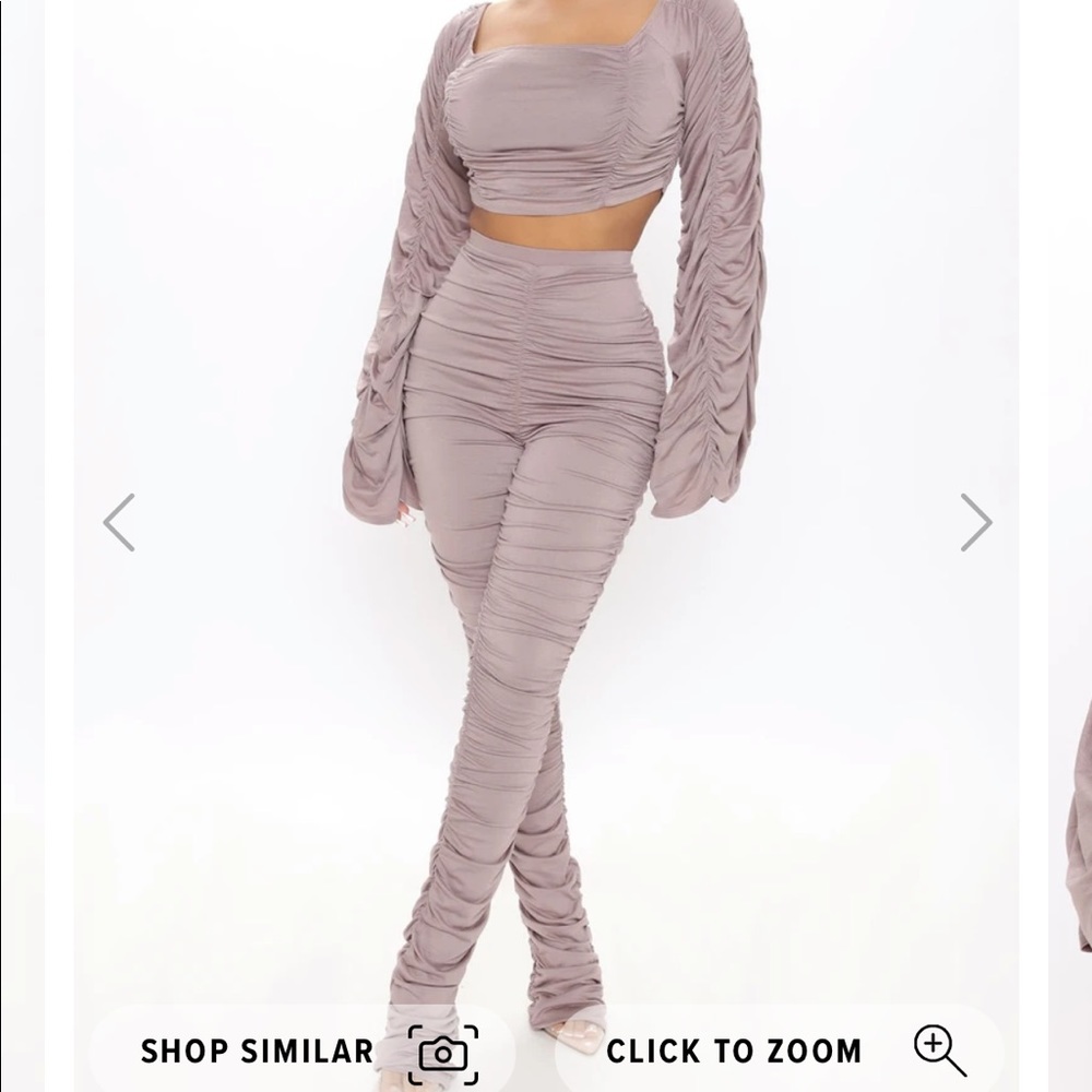 Grey Ruched Leggings